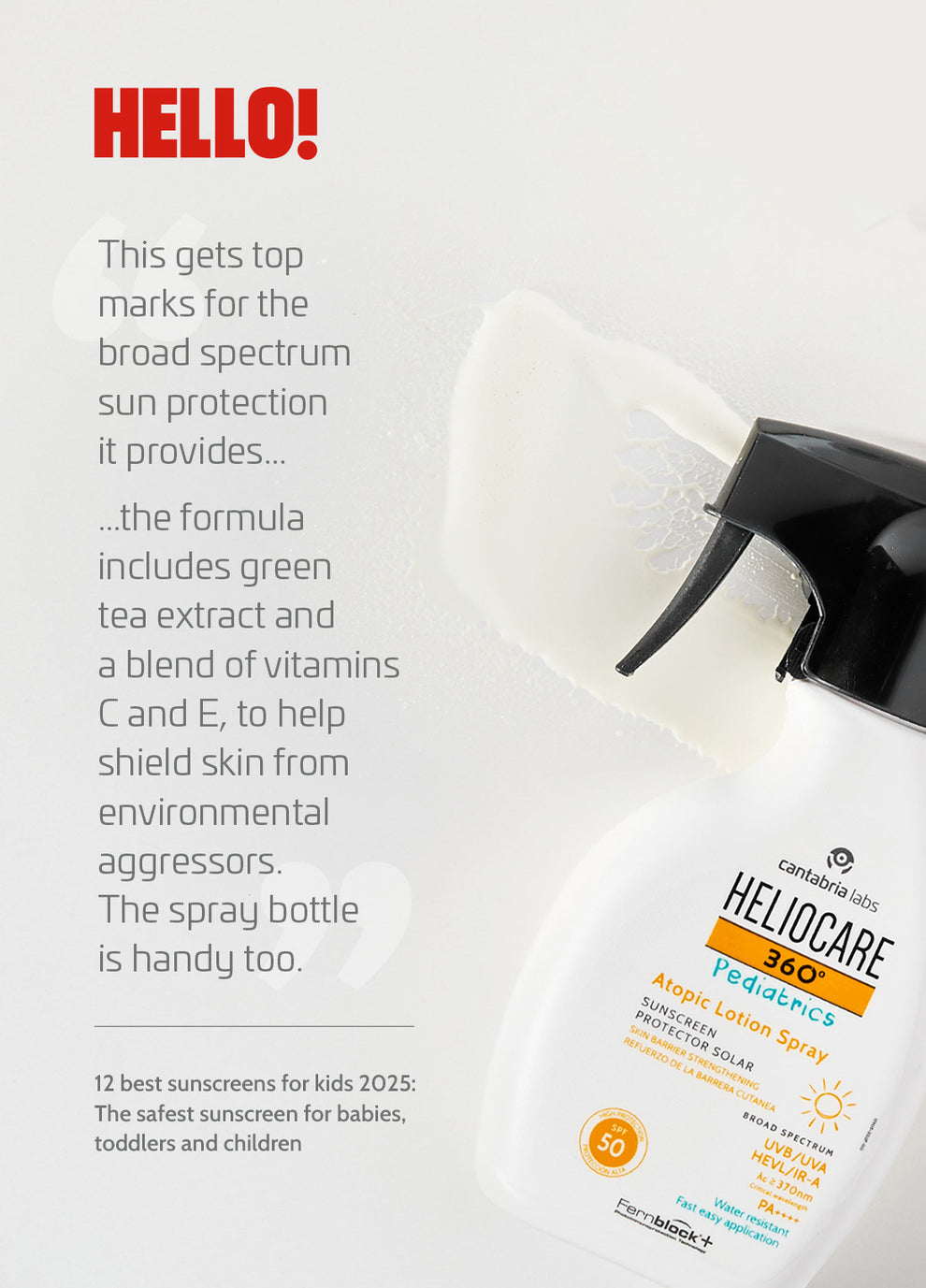 Heliocare 360° Pediatrics Atopic Lotion Spray | SPF50 Sun Protection | 250ml