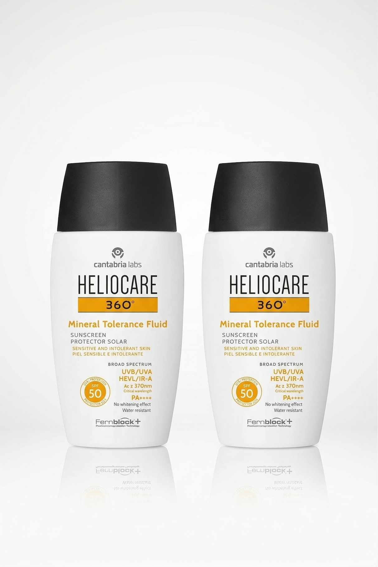 Heliocare Mineral Tolerance Fluid | SPF50 Sunscreen | 50ml - Twin Pack