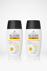 Heliocare Mineral Tolerance Fluid | SPF50 Sunscreen | 50ml - Twin Pack