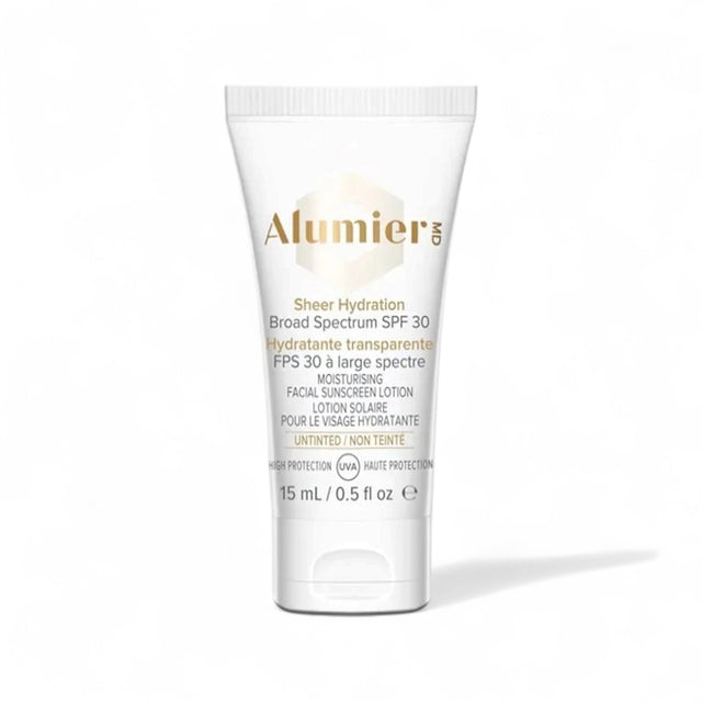 AlumierMD Sheer Hydration Un-Tinted 15ml Travel size — standardised